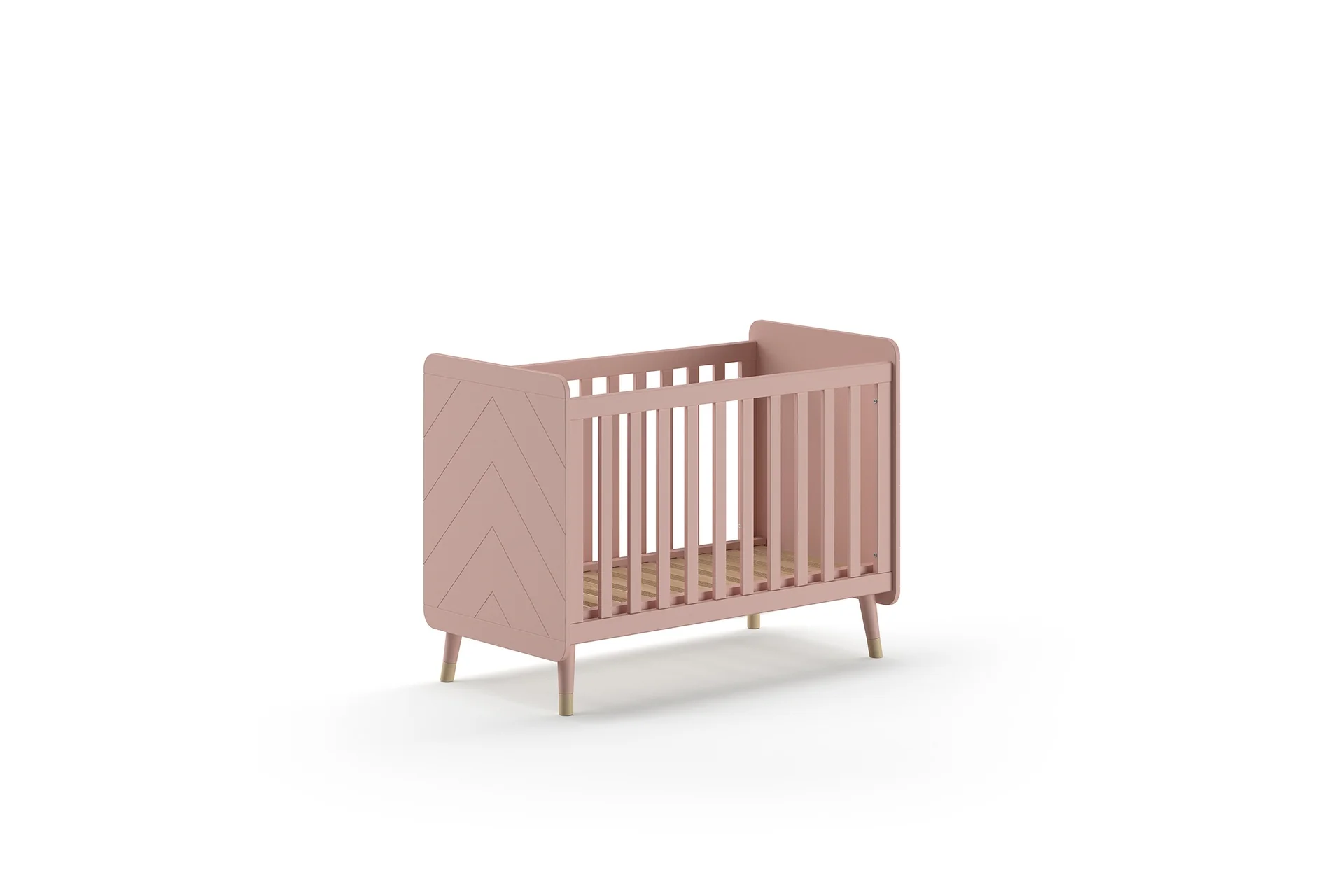 Jaxx 2-delige babykamer (bed + commode) Billy Terra Roze/wit - Image 3
