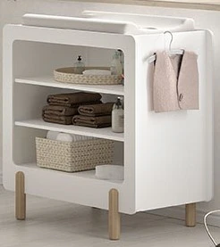 Jaxx 2-delige babykamer (bed L 120 x B 60 cm + luiertafel) Smile wit - Image 4