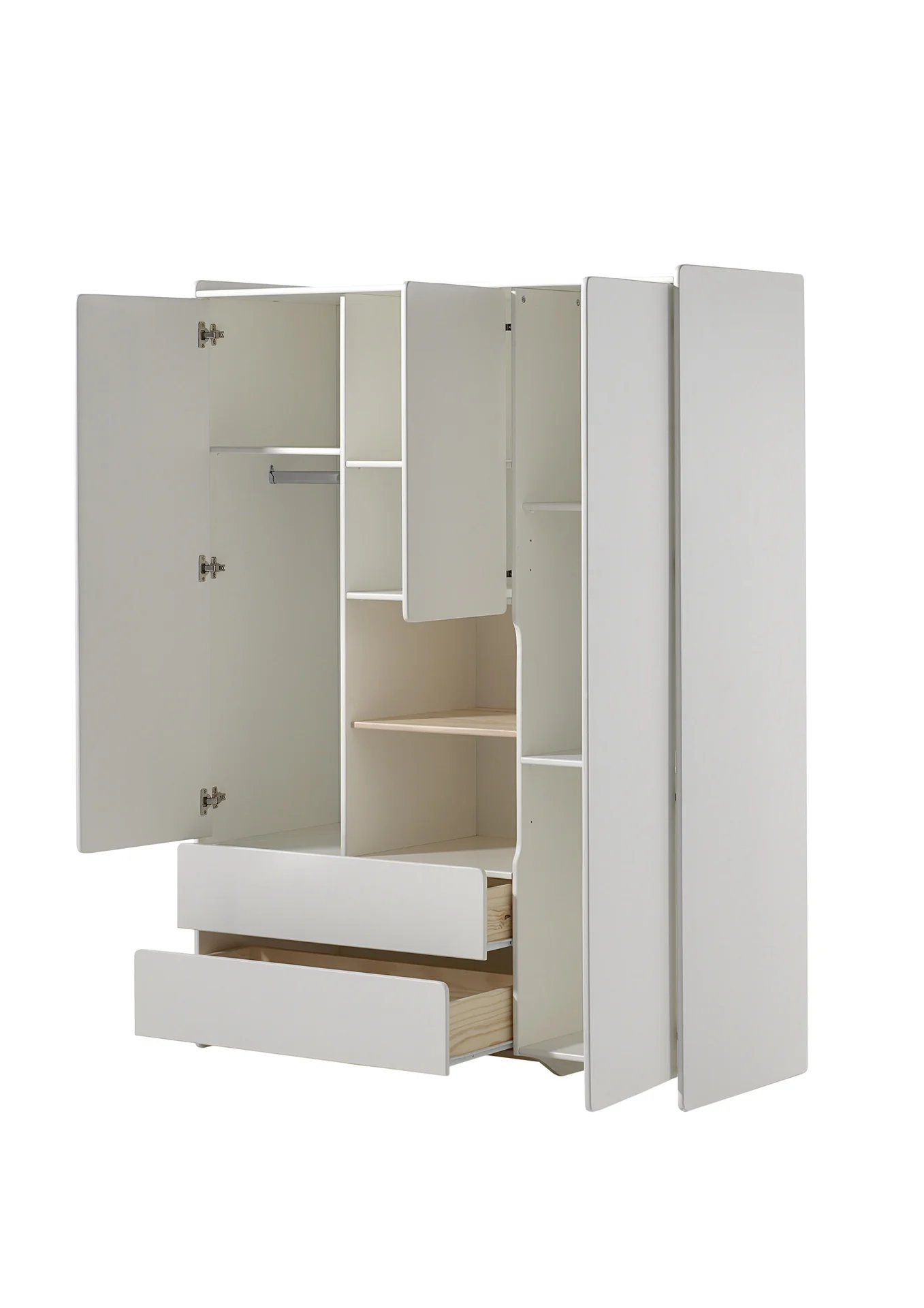 Jaxx 3-delige babykamer (bed + commmode met verlengstuk + kast met 3 deuren) Kiddy wit - Image 15