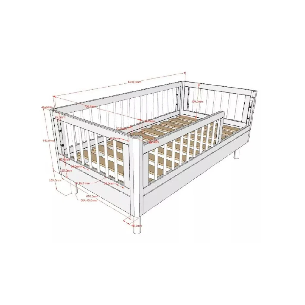 Jaxx Peuterbed Forrest Eik L 140 x B 70 cm - Image 4